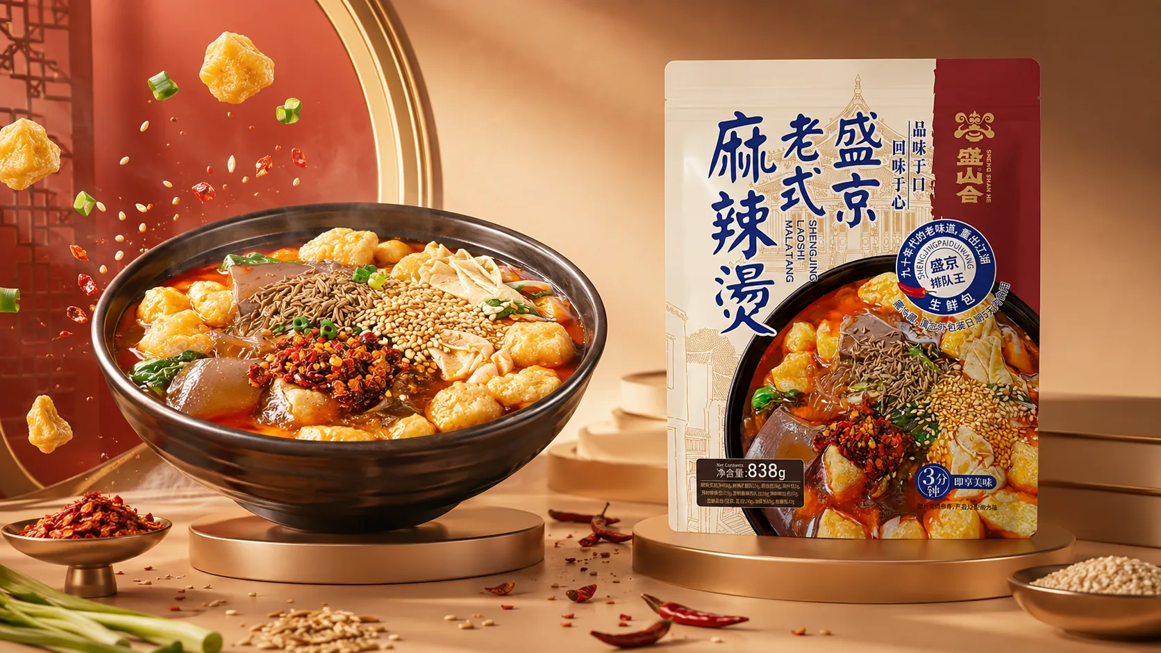 盛山合盛京老式麻辣烫包装与影像